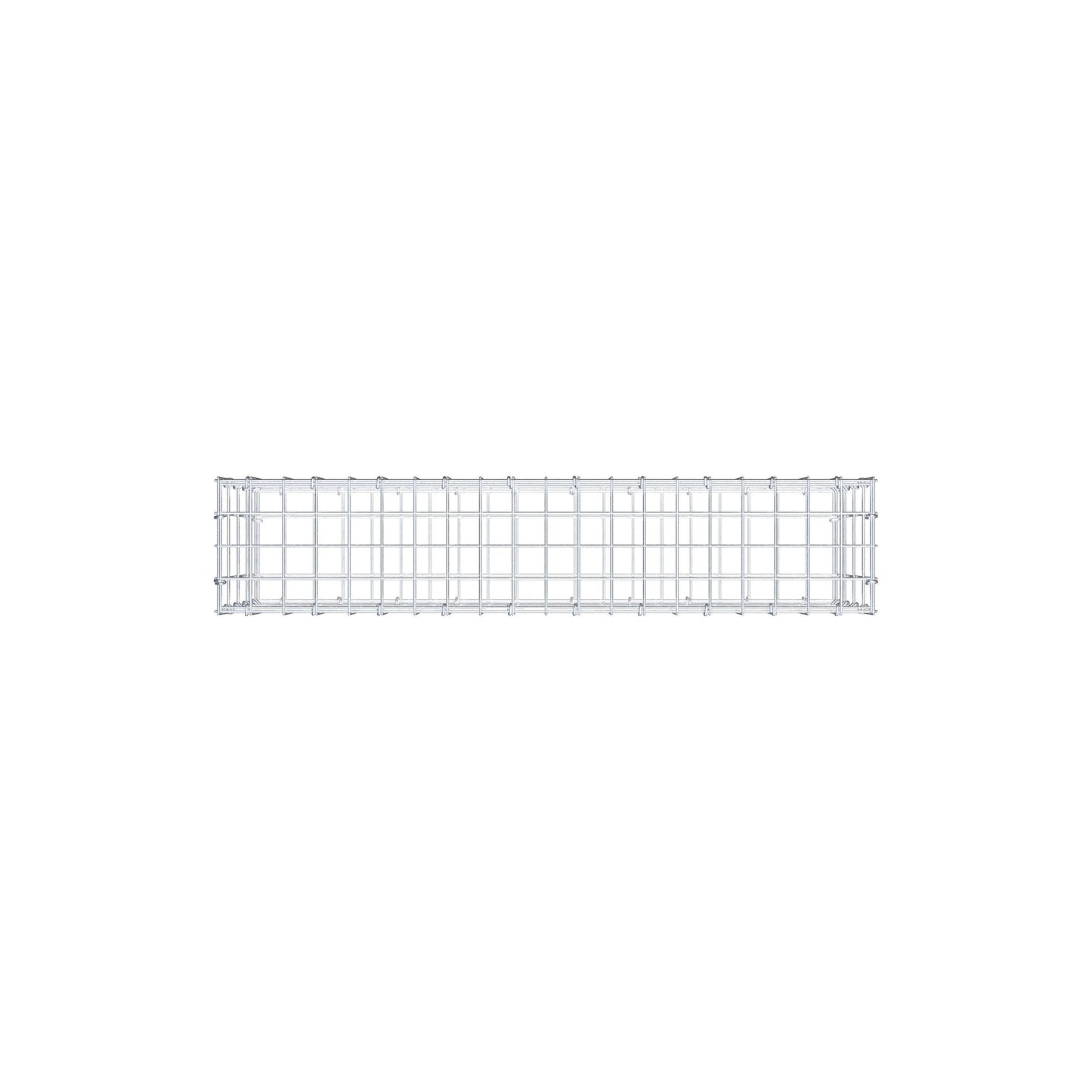 Gabião 100 cm x 40 cm x 20 cm (C x A x P), malhagem 5 cm x 10 cm, anel C