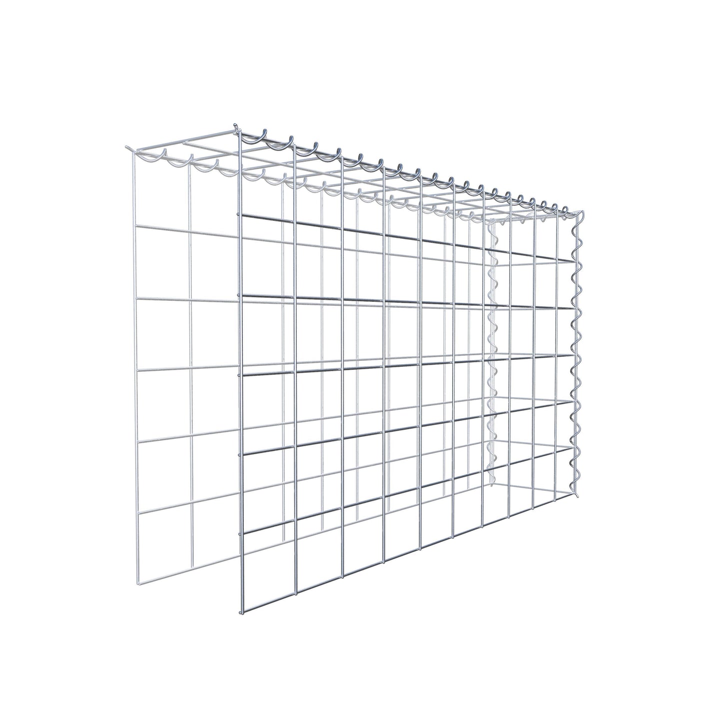 Gabião tipo 4 100 cm x 60 cm x 20 cm (C x A x P), malhagem 10 cm x 10 cm, espiral