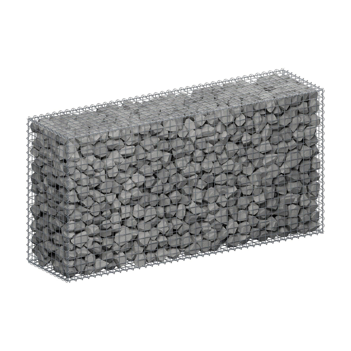 Gabion 200 cm x 100 cm x 50 cm (L x H x D), maskstorlek 5 cm x 5 cm, spiral