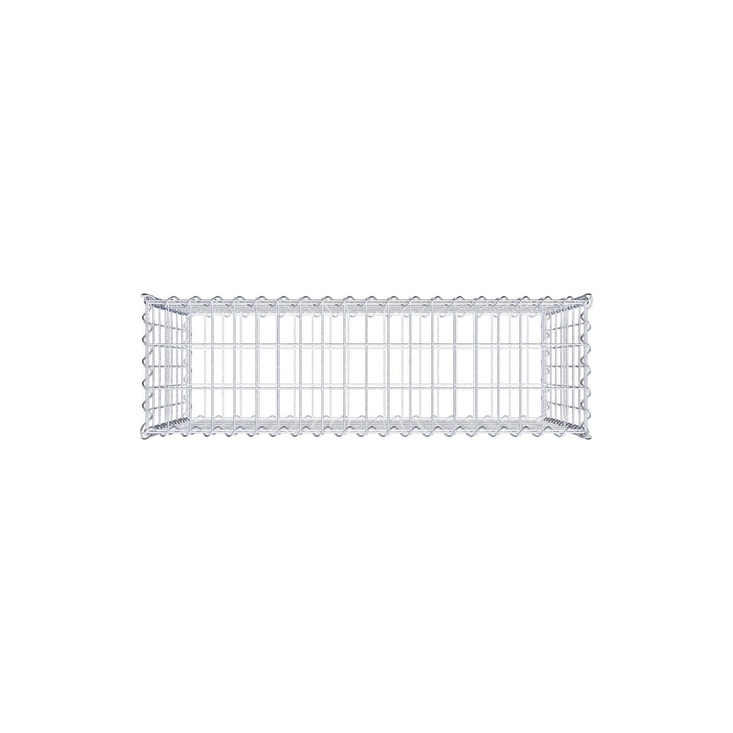 Gabião 100 cm x 70 cm x 30 cm (C x A x P), malhagem 5 cm x 10 cm, espiral