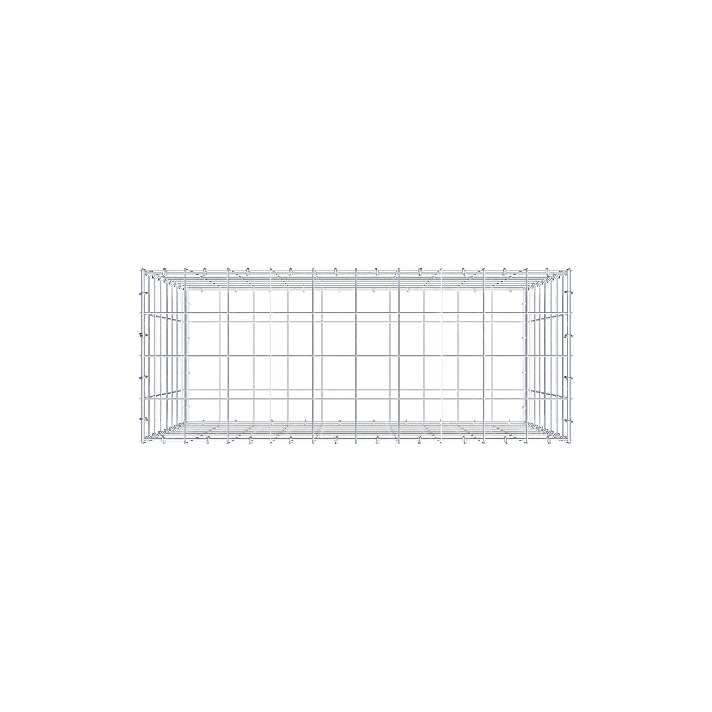 Gabião 100 cm x 80 cm x 40 cm (C x A x P), malhagem 10 cm x 10 cm, anel C