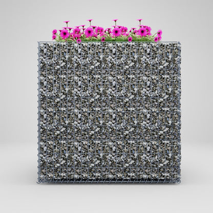 Højbed firkantet 100 cm x 80 cm x 100 cm (L x H x D), maskestørrelse 5 x 10 cm, vægtykkelse 10 cm