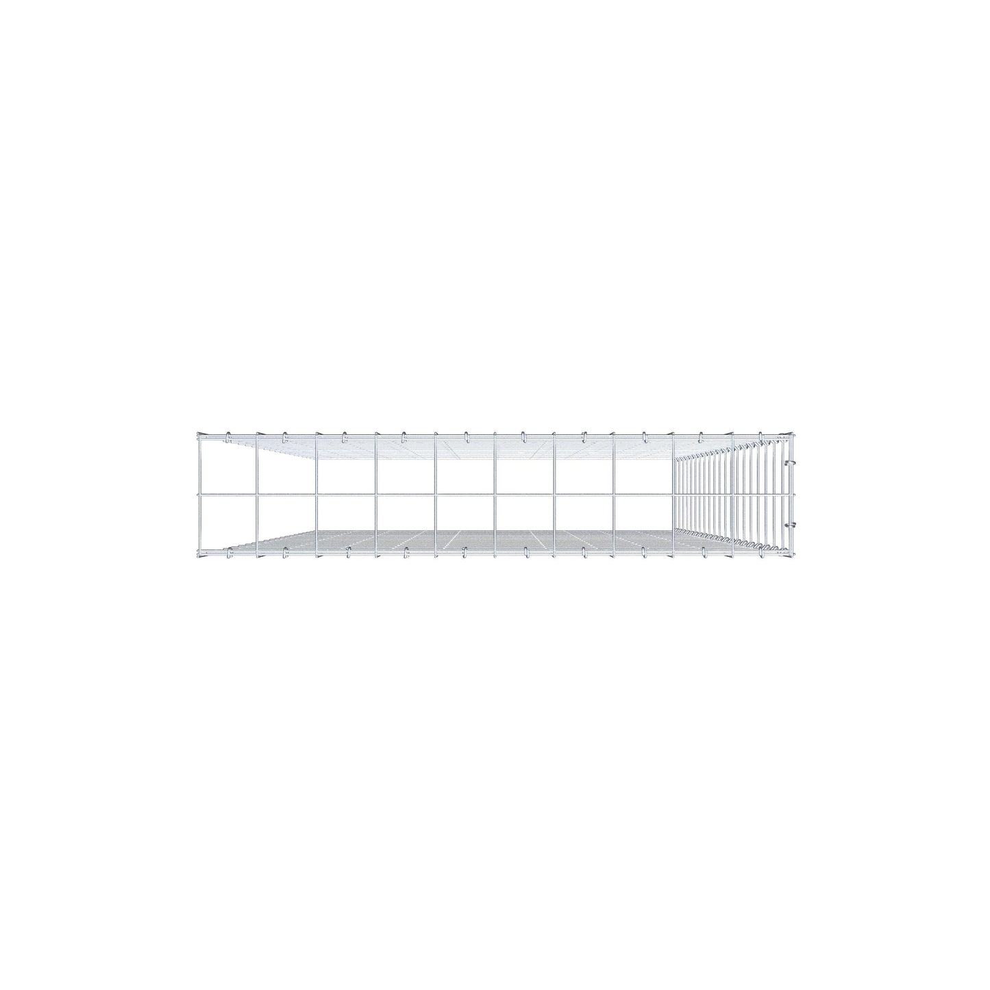 Gabbione aggiuntivo tipo 4 200 cm x 100 cm x 20 cm (L x H x P), maglia 10 cm x 10 cm, anello a C