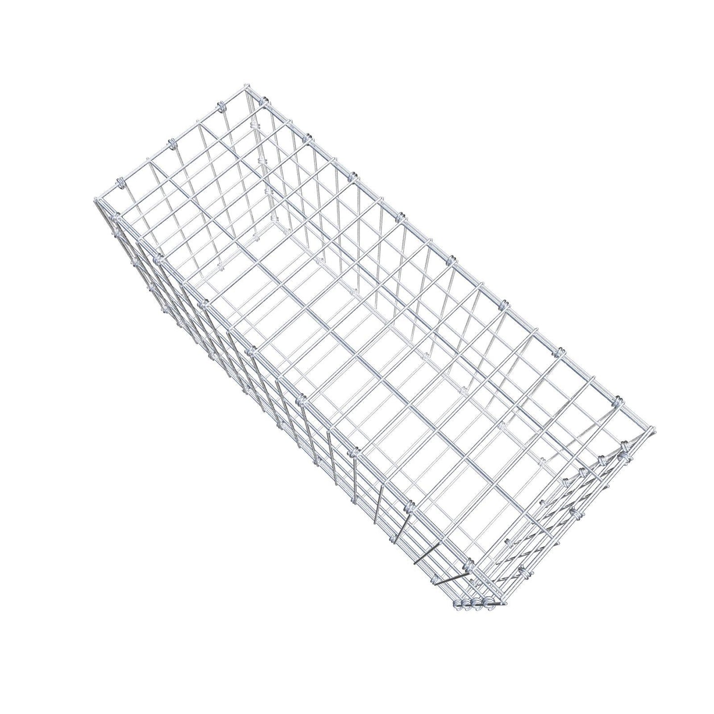 Schanskorf 80 cm x 40 cm x 30 cm (L x H x D), maaswijdte 5 x 10 cm, spiraalring