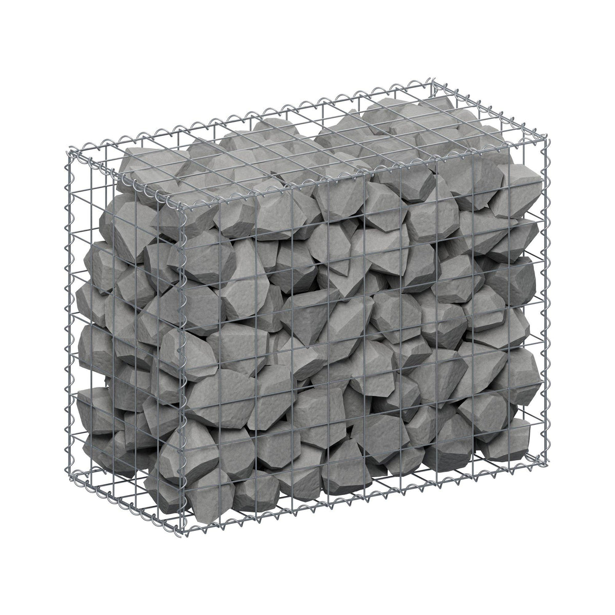 Gabion 100 cm x 80 cm x 50 cm (L x H x D), maskstorlek 10 cm x 10 cm, spiral