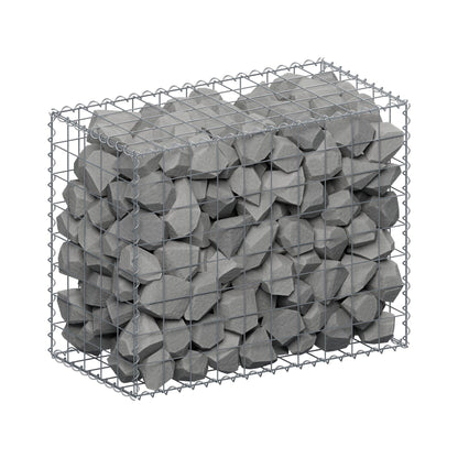 Gabion 100 cm x 80 cm x 50 cm (L x H x D), maskstorlek 10 cm x 10 cm, spiral