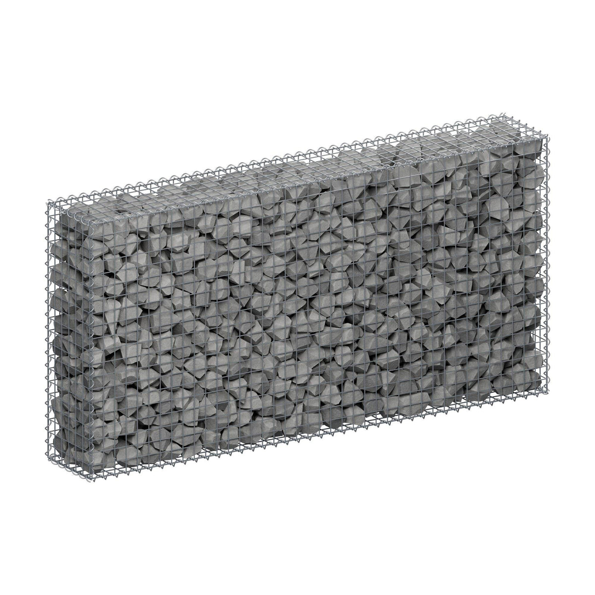 Gabione 200 cm x 100 cm x 30 cm (L x H x T), Maschenweite 5 cm x 5 cm, Spirale