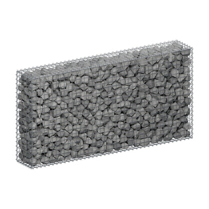 Gabione 200 cm x 100 cm x 30 cm (L x H x T), Maschenweite 5 cm x 5 cm, Spirale