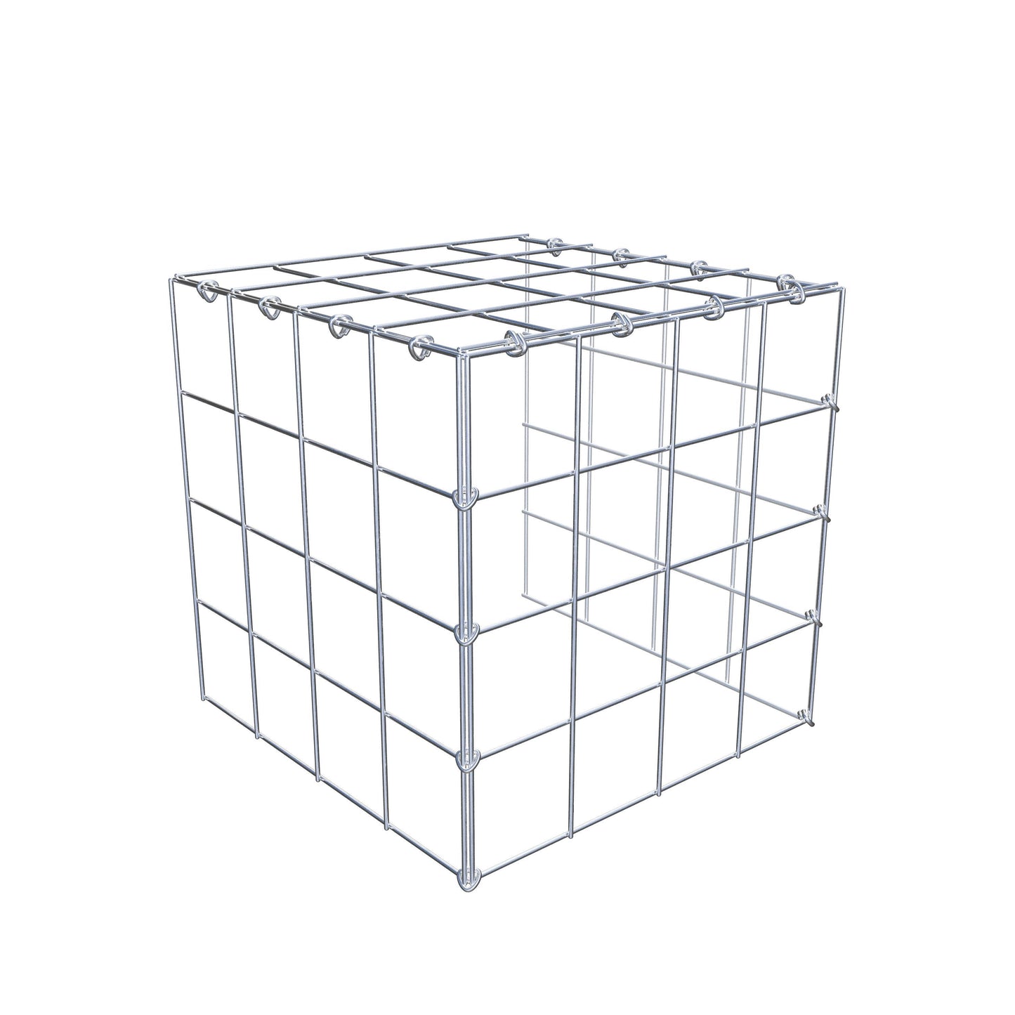 Gabbione aggiuntivo tipo 4 40 cm x 40 cm x 40 cm (L x H x P), maglia 10 cm x 10 cm, anello a C