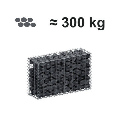 Gabione 100 cm x 60 cm x 30 cm (L x H x T), Maschenweite 5 cm x 5 cm, Spirale
