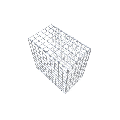 Bevestigbare schanskorf type 2 50 cm x 50 cm x 30 cm (L x H x D), maaswijdte 5 cm x 5 cm, C-ring