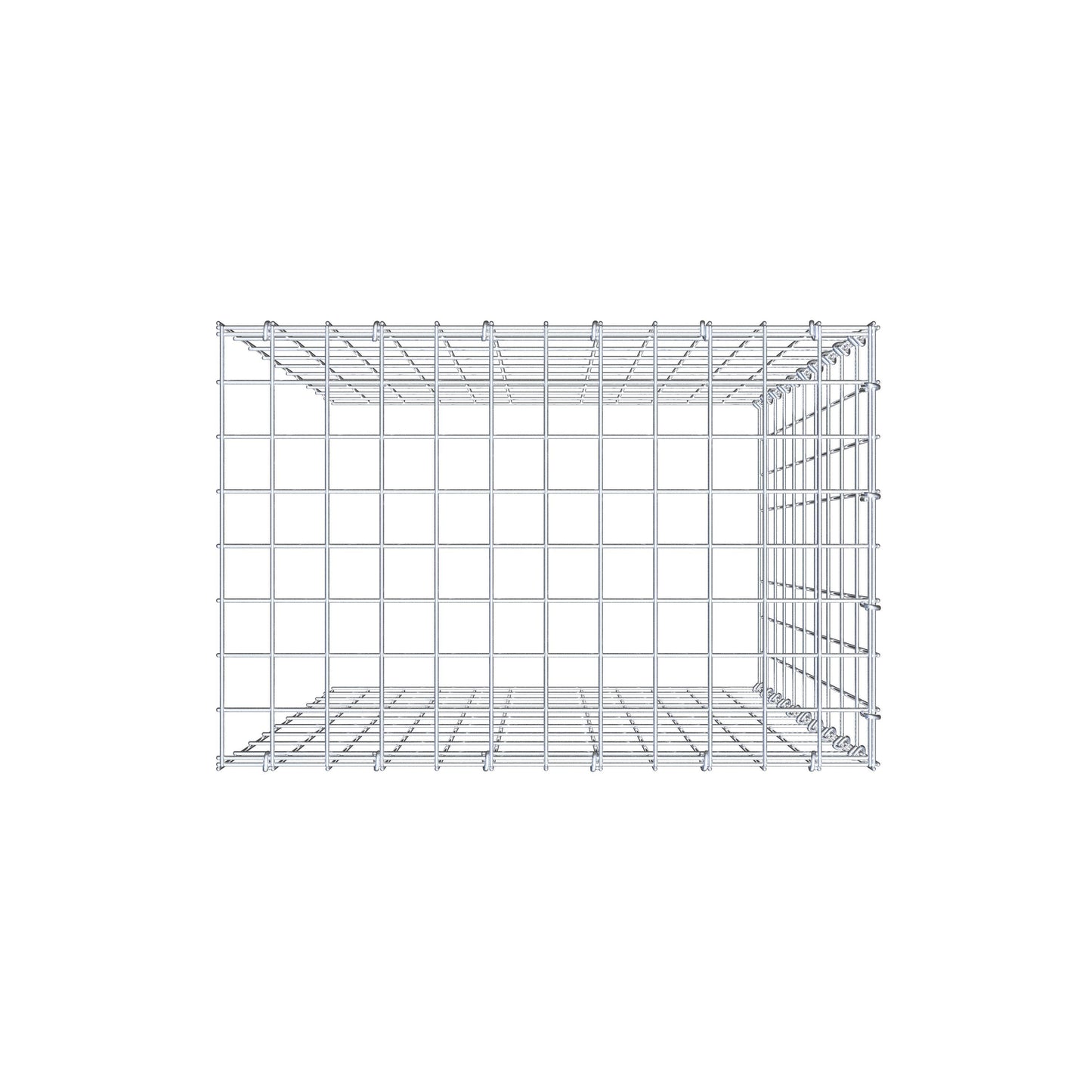 Anbaugabione Typ 4 100 cm x 60 cm x 40 cm (L x H x T), Maschenweite 5 cm x 10 cm, C-Ring