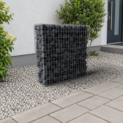 Gabion 100 cm x 100 cm x 30 cm (L x H x D), maskestørrelse 5 cm x 10 cm, spiral