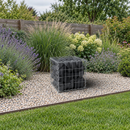 Gabion 40 cm x 40 cm x 40 cm (L x H x D), mesh size 5 cm x 10 cm, spiral