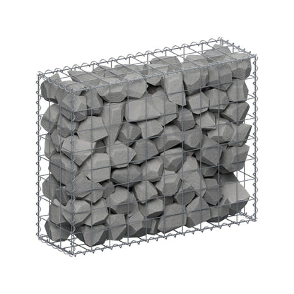 Gabion 100 cm x 80 cm x 30 cm (L x H x D), maskestørrelse 10 cm x 10 cm, spiral