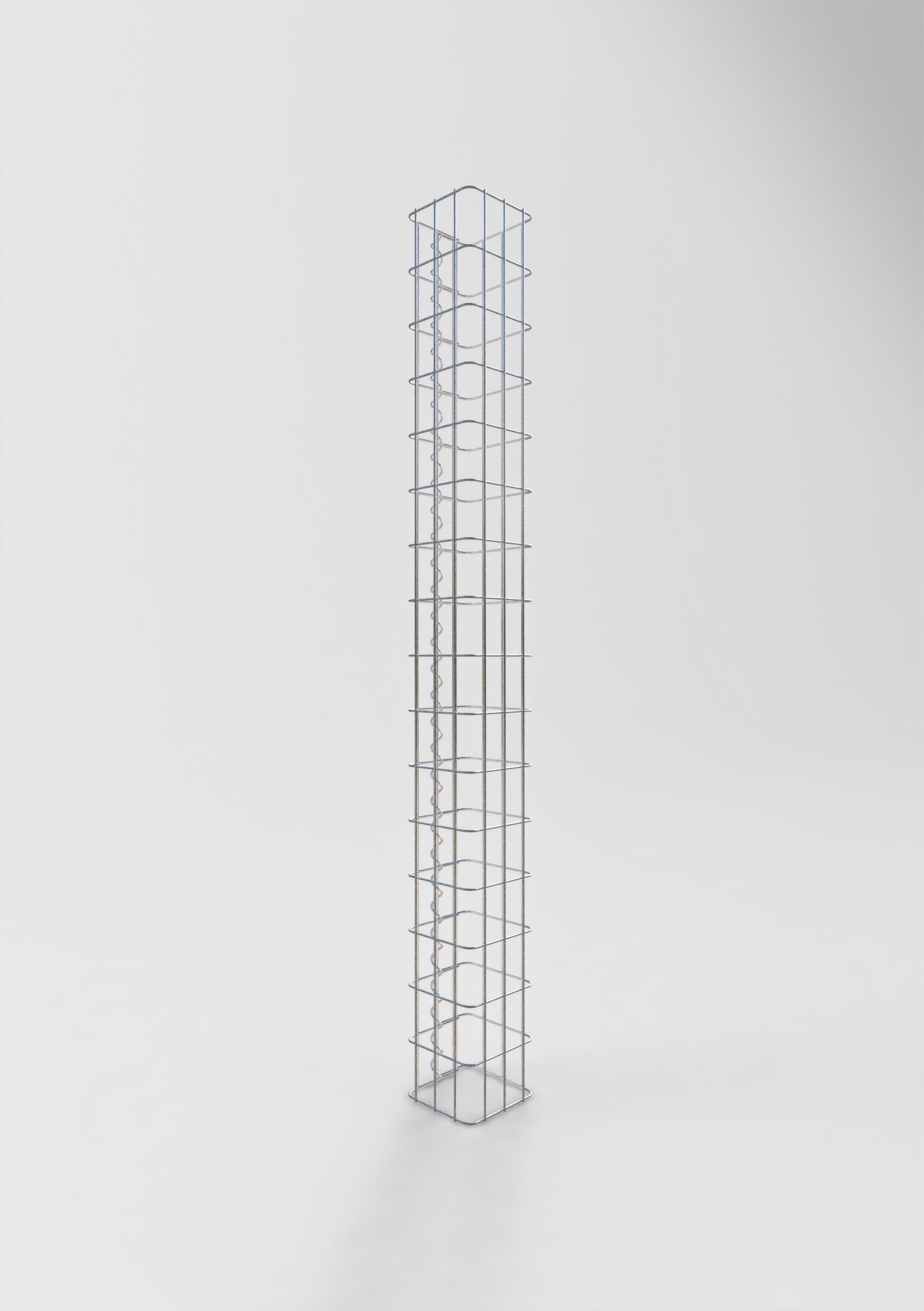 Columna de gaviones cuadrada 17 cm x 17 cm, 160 cm de altura, MW 5 cm x 10 cm