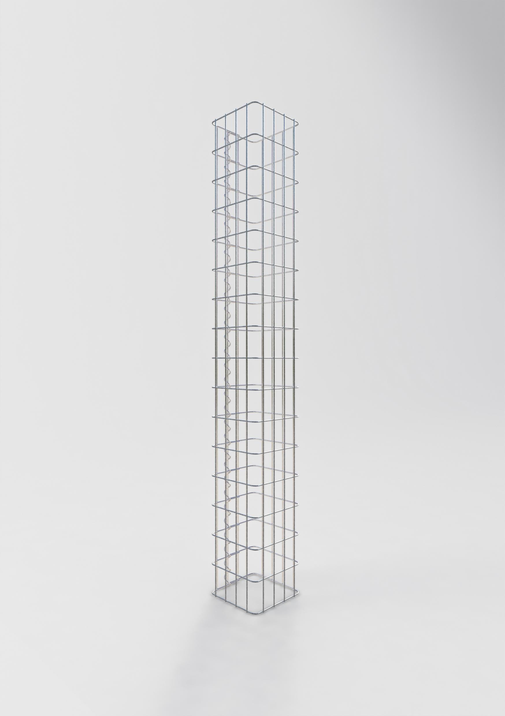 Gabion column square 22 cm x 22 cm, 160 cm height, MW 5 cm x 10 cm