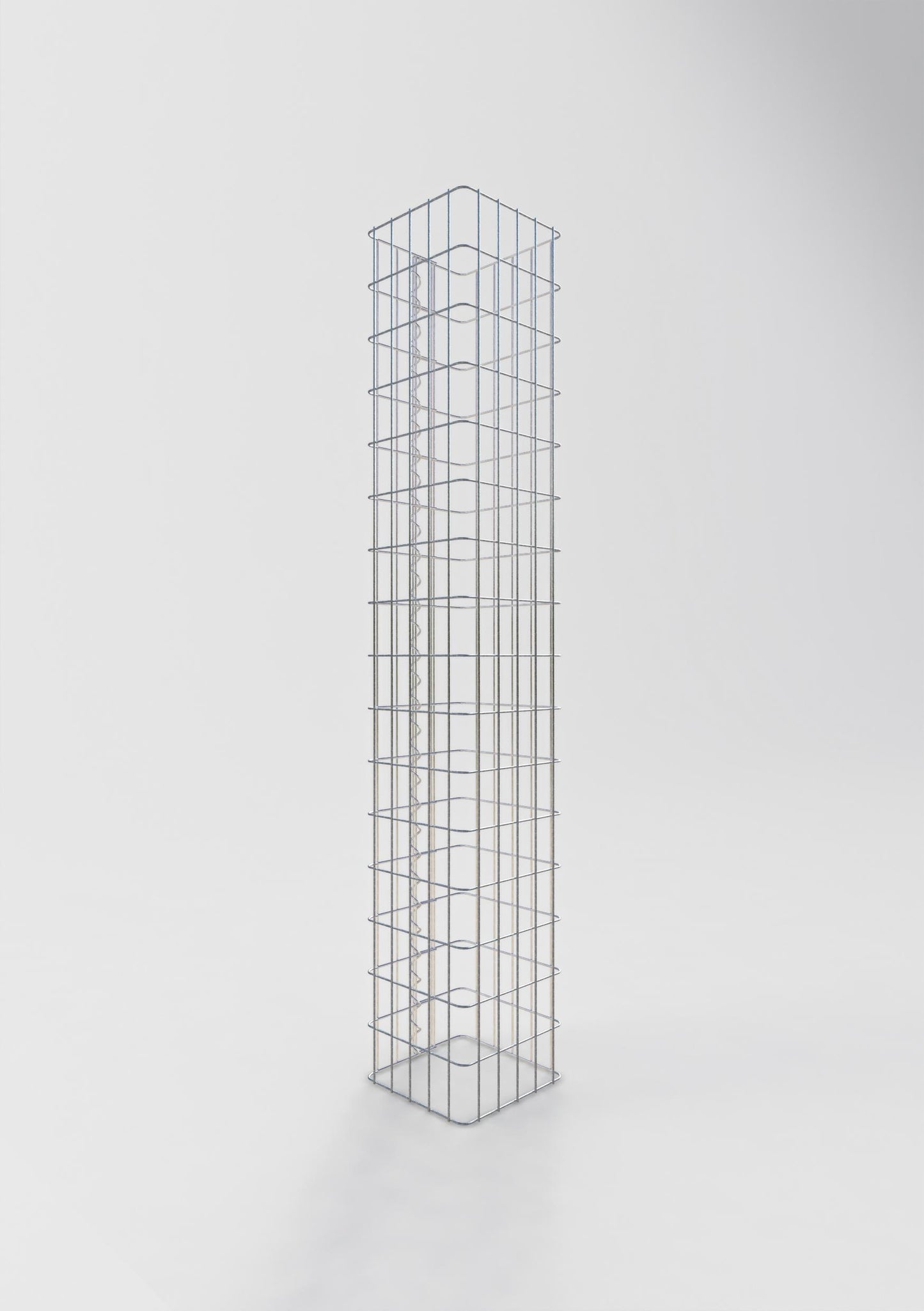 Colonne de gabion carrée 27 cm x 27 cm, 160 cm de hauteur, MW 5 cm x 10 cm