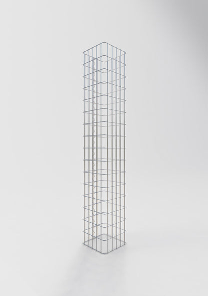 Colonne de gabion carrée 27 cm x 27 cm, 160 cm de hauteur, MW 5 cm x 10 cm