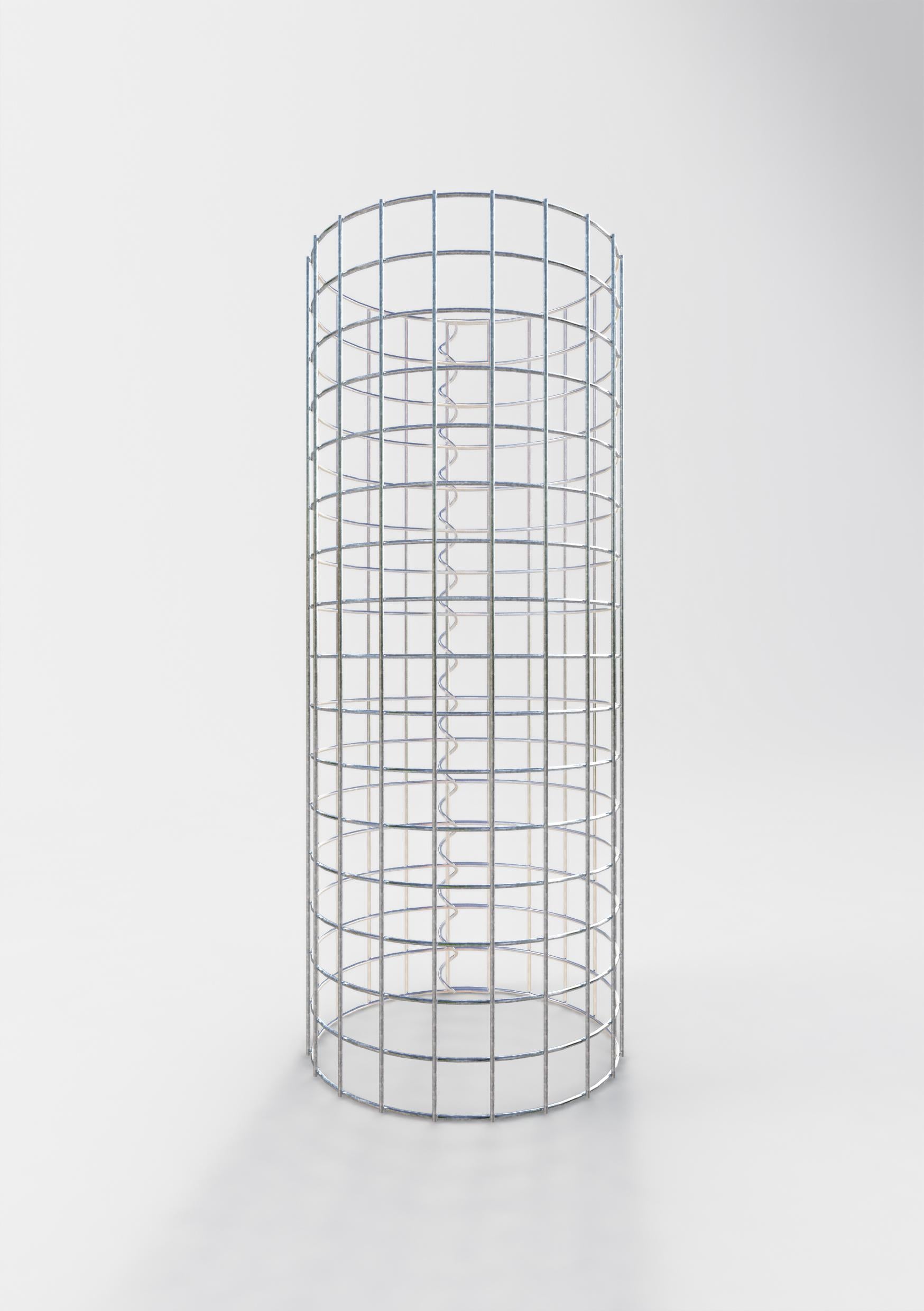 Gabion column around 32 cm diameter, 80 cm height, mesh size 5 cm x 5 cm