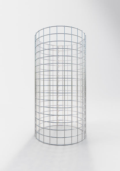 Colonne de gabion ronde 47 cm de diamètre, 80 cm de hauteur, mailles de 5 cm x 5 cm