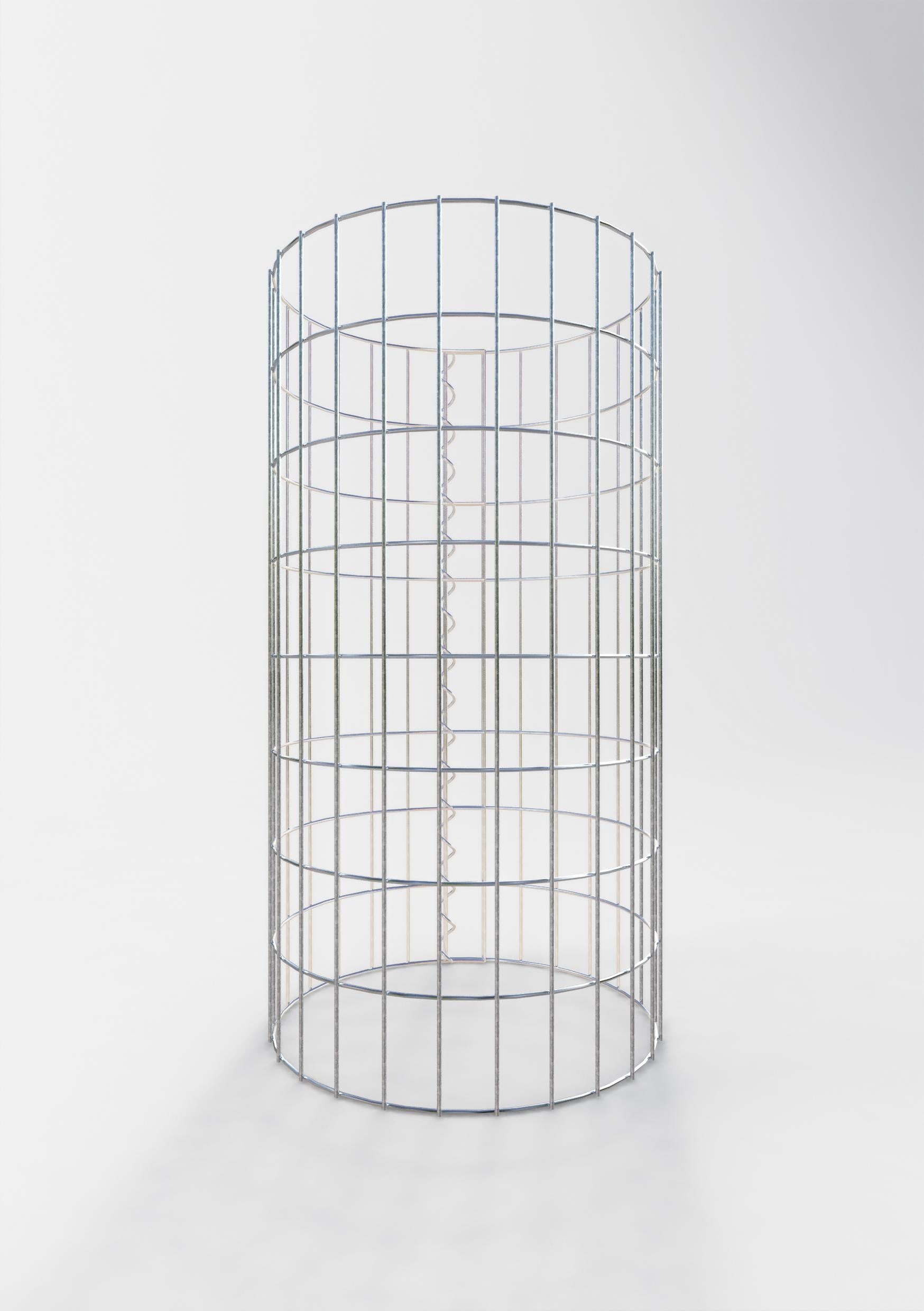 Colonne de gabion ronde 42 cm de diamètre, 80 cm de hauteur, mailles 5 cm x 10 cm