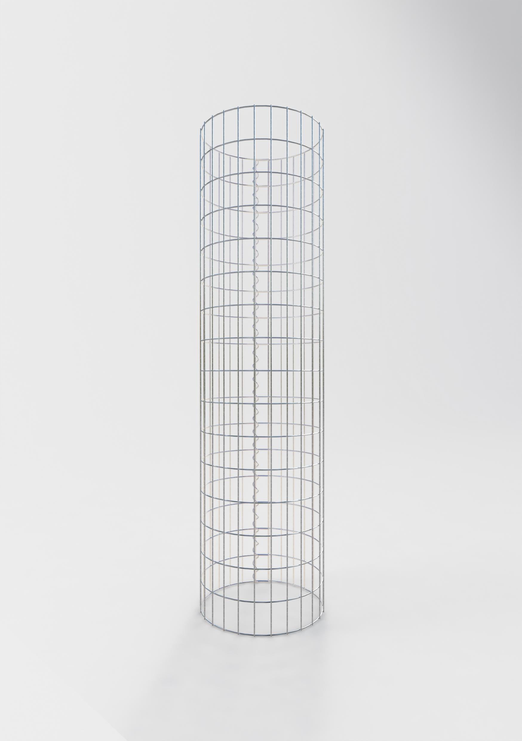 Colonne de gabion ronde 42 cm de diamètre, 160 cm de hauteur, mailles 5 cm x 10 cm