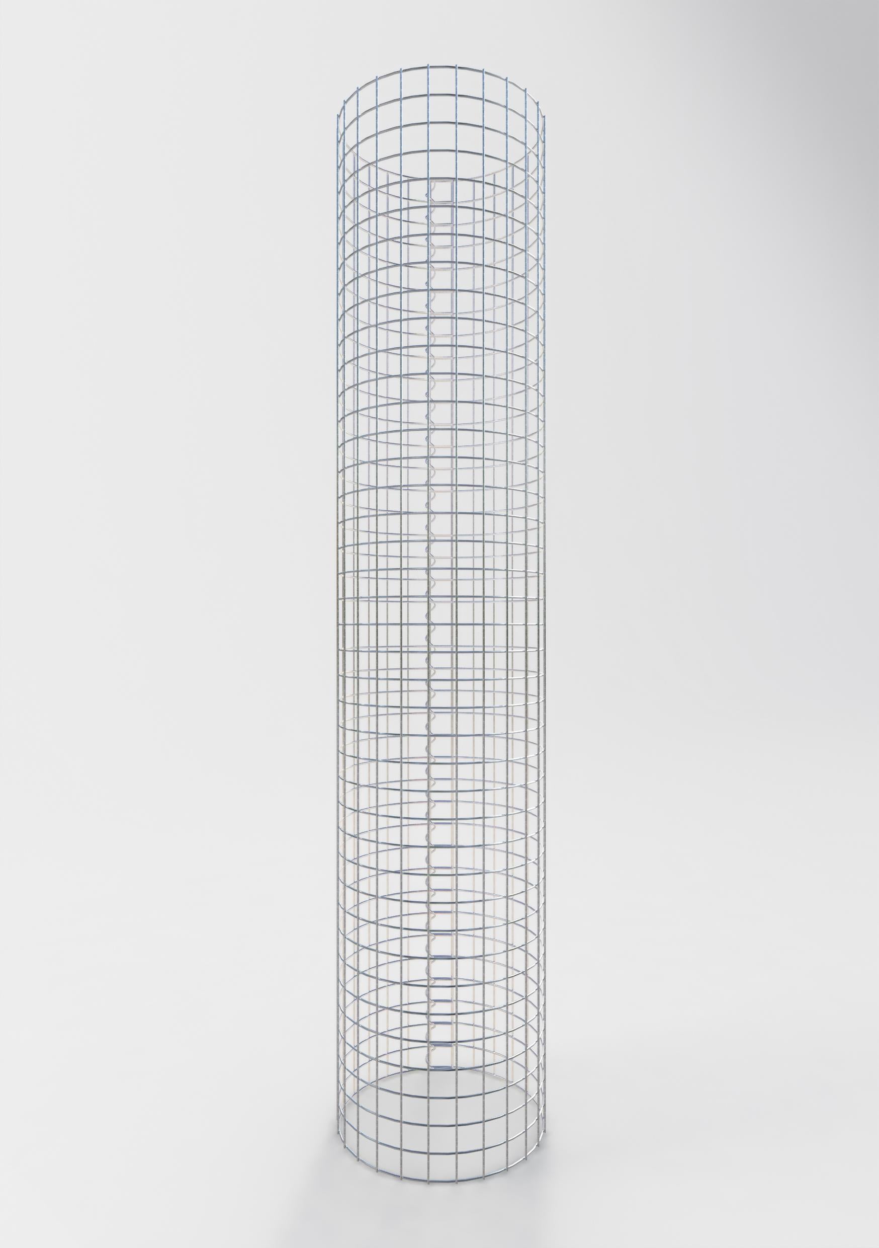 Colonne de gabion ronde 42 cm de diamètre, 200 cm de hauteur, maille 5 cm x 5 cm