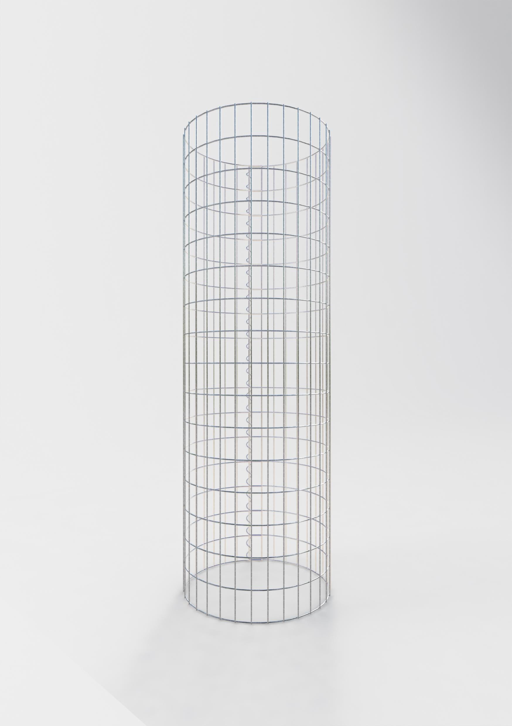 Colonne de gabion ronde 52 cm de diamètre, 160 cm de hauteur, maille 5 cm x 10 cm