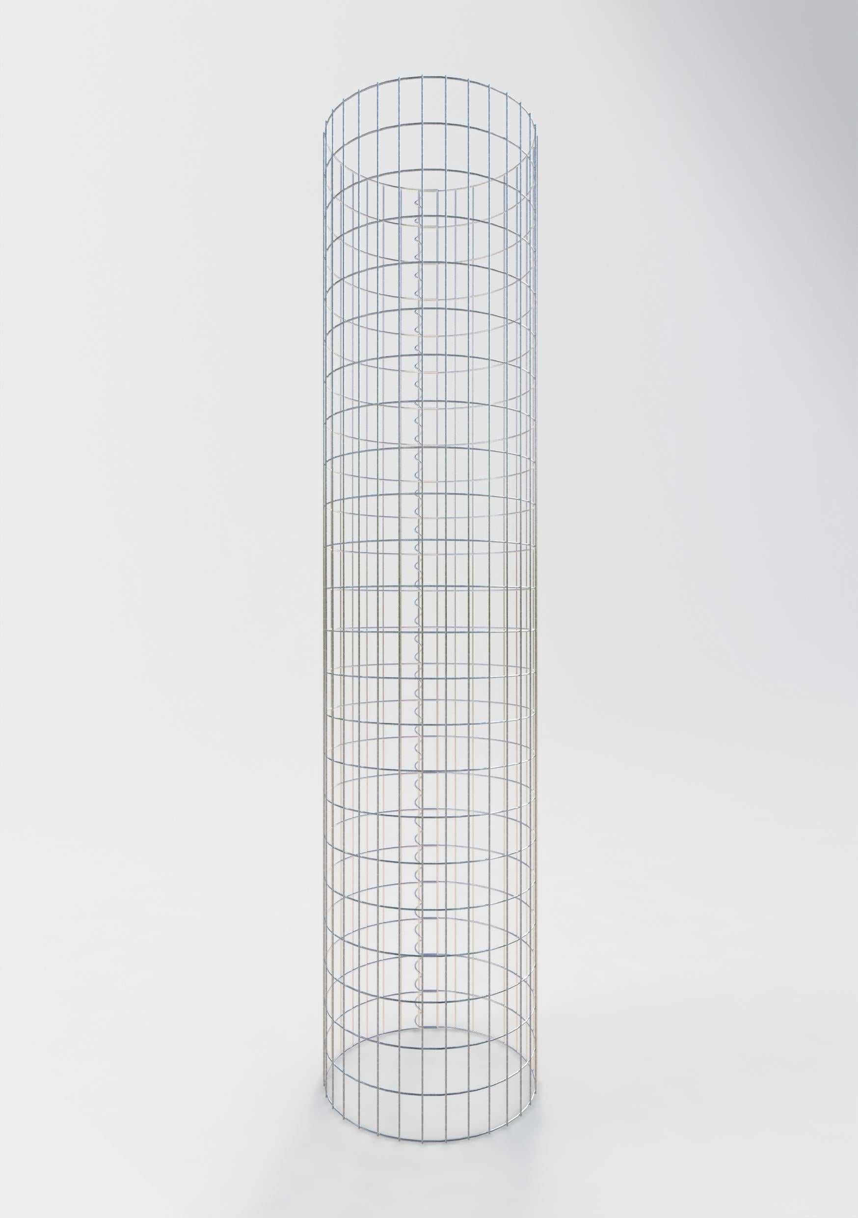 Colonne de gabion ronde 52 cm de diamètre, 230 cm de hauteur, mailles 5 cm x 10 cm