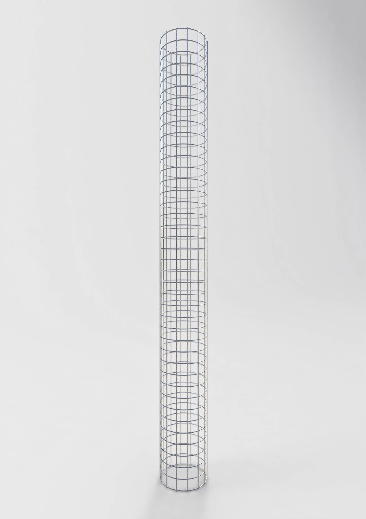 Round gabion column, hot-dip galvanized, 22 cm diameter, 200 cm height, MW 5 cm x 5 cm